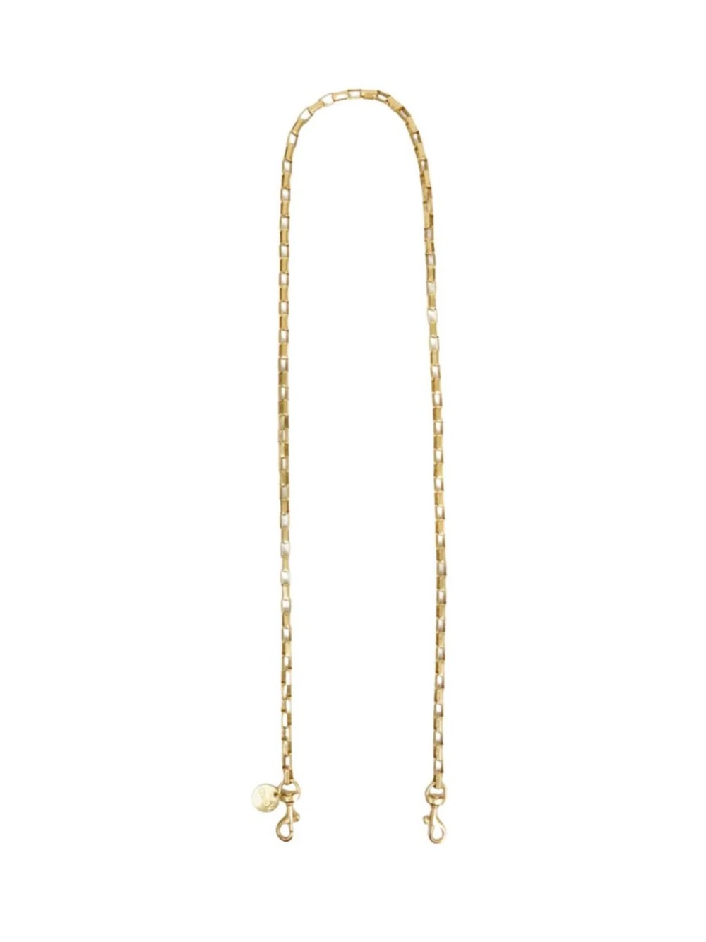 Clare V. Box Chain Crossbody Strap in Brass